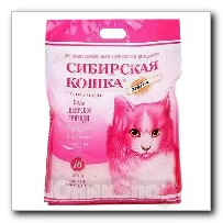Наполнитель Сибирская Кошка для кошачьего туалета Элита для привередливых кошек силикагель розовые гранулы 16л