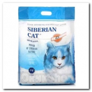 Наполнитель Сибирская Кошка для кошачьего туалета Элита синие гранулы 24л