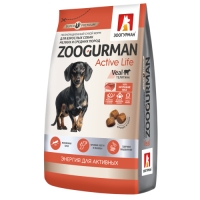Корм Zoogurman Active Life Телятина для собак малых и средних пород 10кг