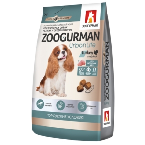 Корм Zoogurman Urban Life Индейка для собак малых и средних пород 1,2кг