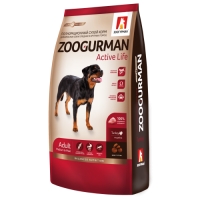 Корм Zoogurman Active Life Индейка для собак средних и крупных пород 20кг