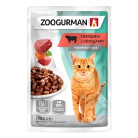 Пауч Zoogurman для кошек Говядина с овощами 85г 30шт