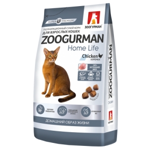 Корм Zoogurman Home Life Курочка для кошек 350г
