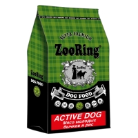 Корм ZooRing для собак Active Dog (Актив Дог) Мясо молодых бычков и рис 10кг с хондрозащитными агентами