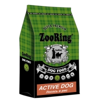 Корм ZooRing для собак Active Dog (Актив Дог) Лосось и рис 10кг