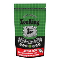Корм ZooRing для собак Active Dog (Актив Дог) Мясо молодых бычков и рис 2кг с хондрозащитными агентами