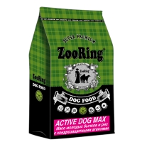 Корм ZooRing для собак Active Dog Max (Актив Дог Макси) Мясо молодых бычков и рис 10кг с хондрозащитными агентами