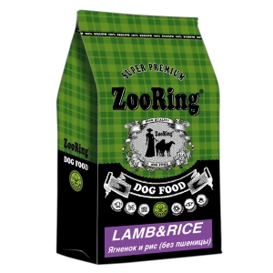 Корм ZooRing Lamb Rice Ягненок и рис 10кг антиаллергенная формула всех пород и возрастов