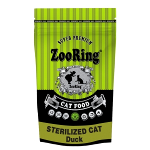 Корм ZooRing Sterilized Cat Duck (Стерилайз Кэт Утка) 1,5кг