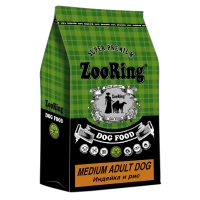 Корм ZooRing для собак Medium Adult Dog (Медиум Эдалт Дог) Индейка и рис 10кг