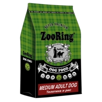 Корм ZooRing для собак Medium Adult Dog (Медиум Эдалт Дог) Телятина и рис 10кг