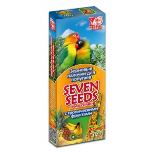 Зерновые палочки Seven Seeds для попугаев с тропическими фруктами 2шт